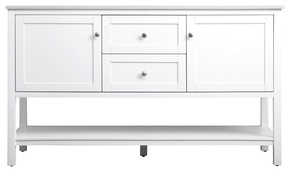 60" Single Bathroom Vanity, White