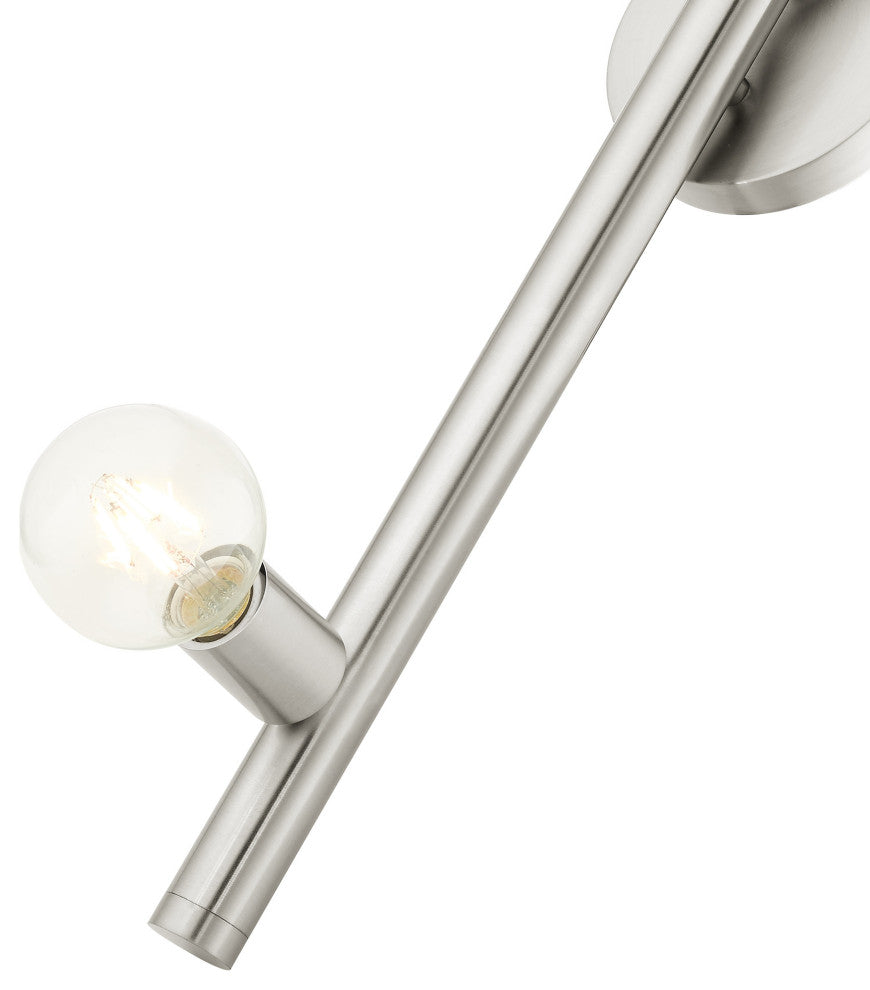 Brushed Nickel Modern, Urban, Scandinavian, Wall Sconce