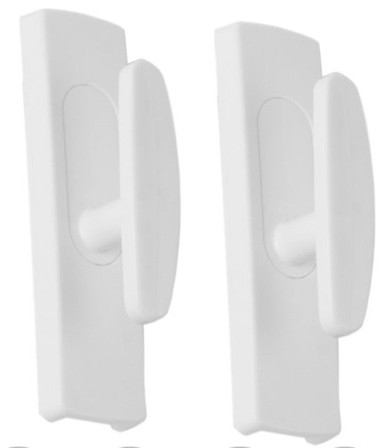 Wall Hooks with Screws, Set of 2, White