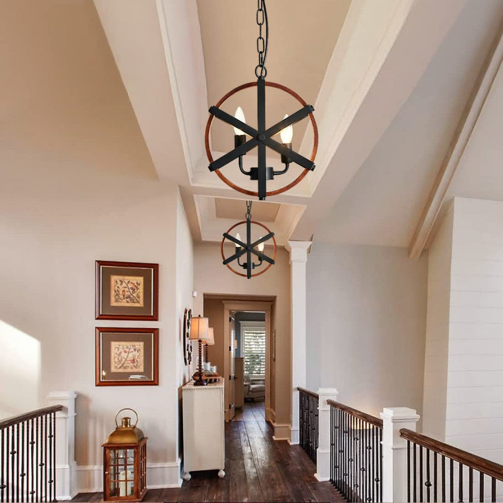 Globe Rustic Pendant Light Rustic Wooden Pendant Light Fixture