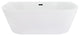 Satchi 67"x32" Flatbottom Freestanding Soaking Bathtub, Matte Black Hardware