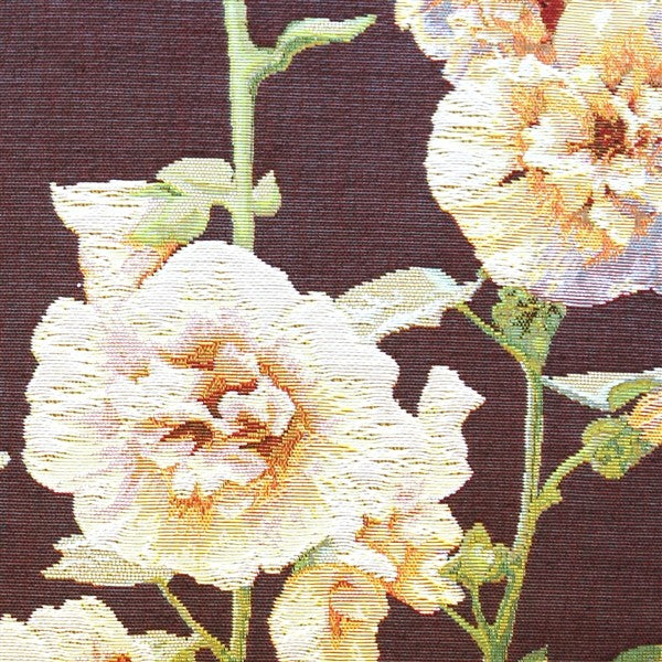 Pillow Decor - Hollyhock Buds Tapestry Throw Pillow