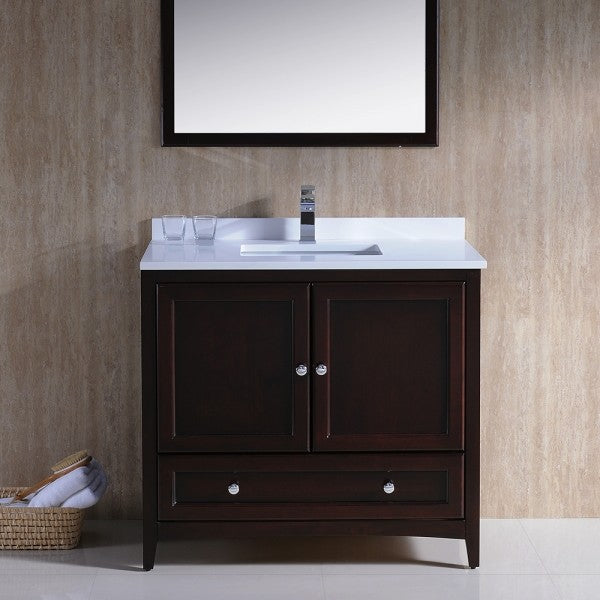 Fresca Oxford 36" Mahogany Traditional Bathroom Vanity