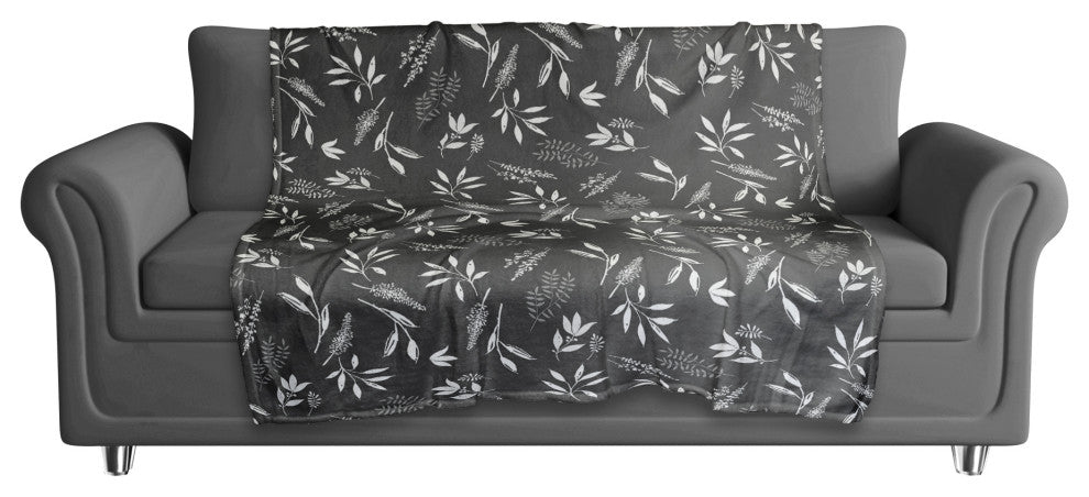 Moody Botanicals 50x60 Coral Fleece Blanket