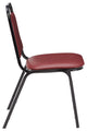 NPS 9100 Vinyl Stack Chair, Burgundy Seat/Black Sandtex Frame