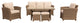 Courtyard Casual Capri 6 Piece Sofa Seating Set With Chow Table