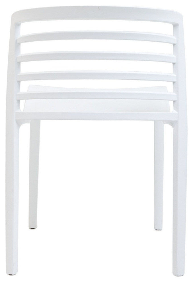 Modern Contemporary Kitchen Dining Chairs Set of 2 White, Outdoor and Indoor