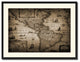 America Vintage Sepia Map Canvas Print, 28"x37"