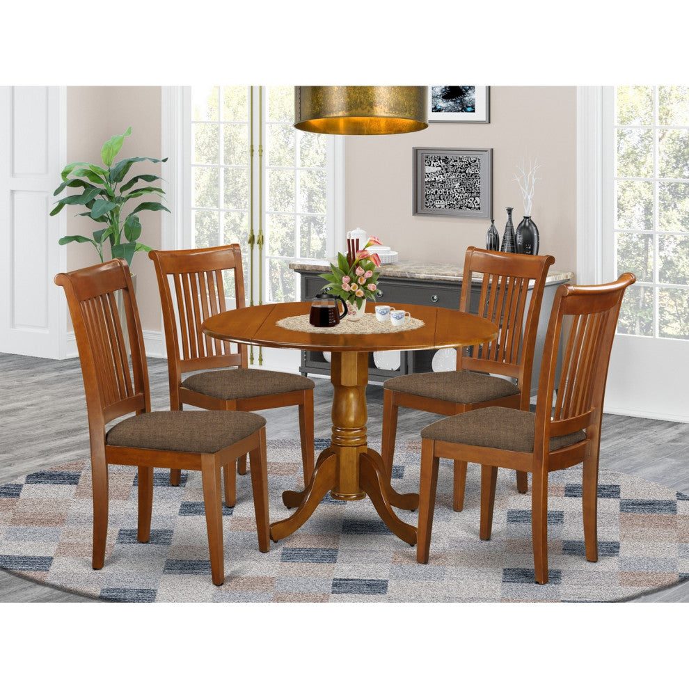 5 Pc Kitchen Table Set -Small Kitchen Table-Plus 4 Dinette Chairs