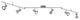 Bellevue VXCF89927 Cameron 6 Light 82"W LED Fixed Rail Ceiling - Brushed Nickel