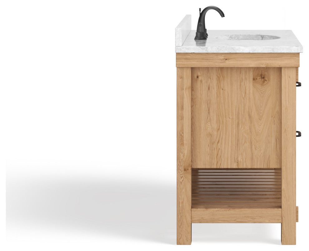 Bosque Bath Vanity, Driftwood, 42", Single Sink, Undermount, Freestanding