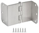 Offset Swing Clear Door Hinge, Satin Nickel 3-1/2" with 5/8" Radius Corners