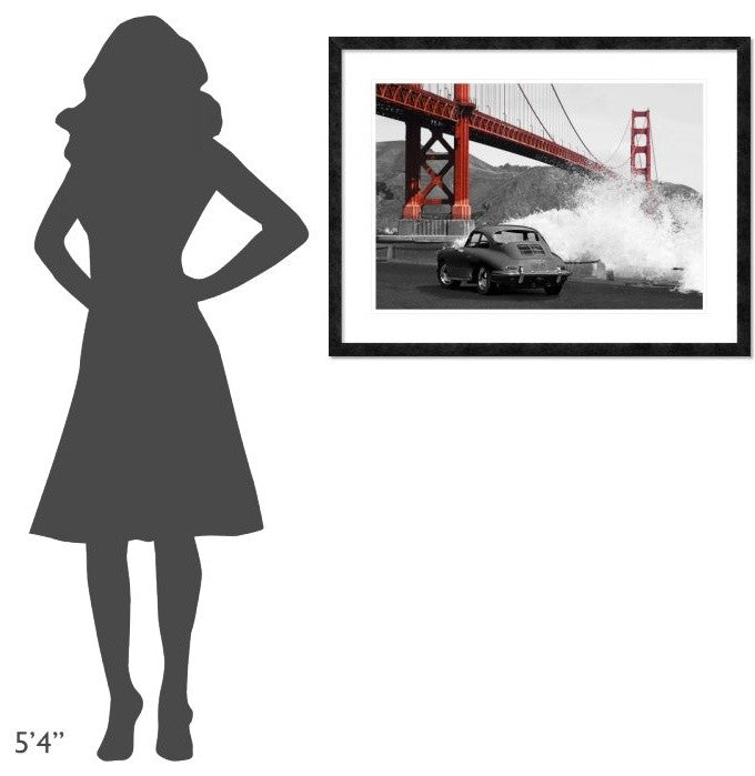 "Under the Golden Gate Bridge, San Francisco (BW)"  by Gasoline Images, 38x28"
