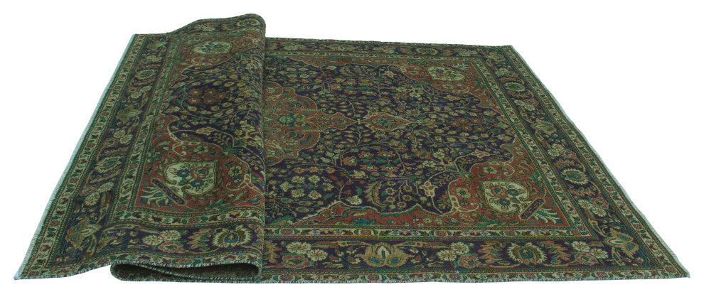 Fine Vintage Distressed Leah Blue Rug
