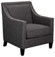 Emery Chair and Ottoman, Charcoal