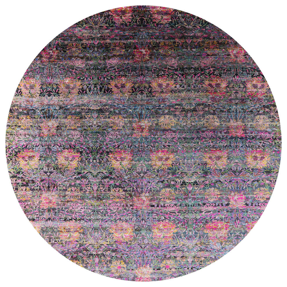 Ahgly Company Indoor Round Mid-Century Modern Area Rugs, 7' Round