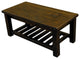 Barnwood Style Timber Peg Coffee Table, Driftwood