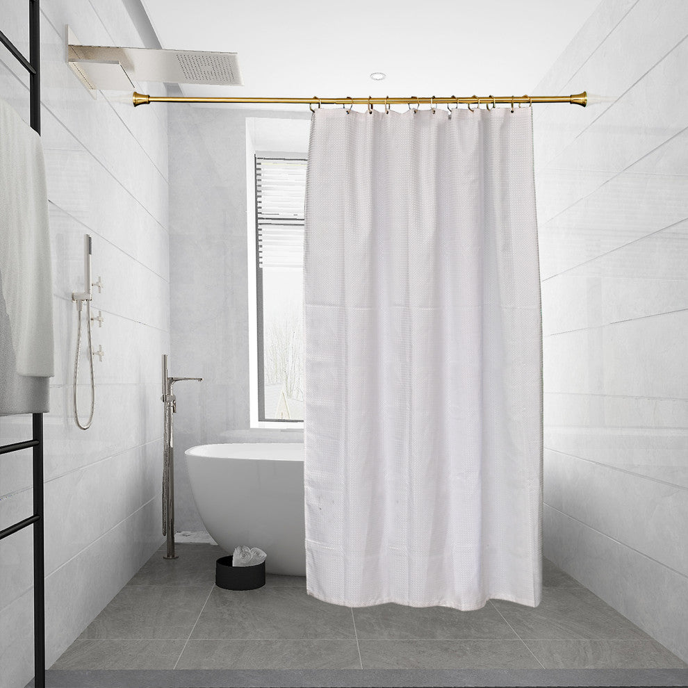 Utopia Alley Adjustable 72-Inch Shower Curtain Tension Rod, Gold