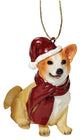 Welsh Corgi Holiday Dog Ornament Sculpture