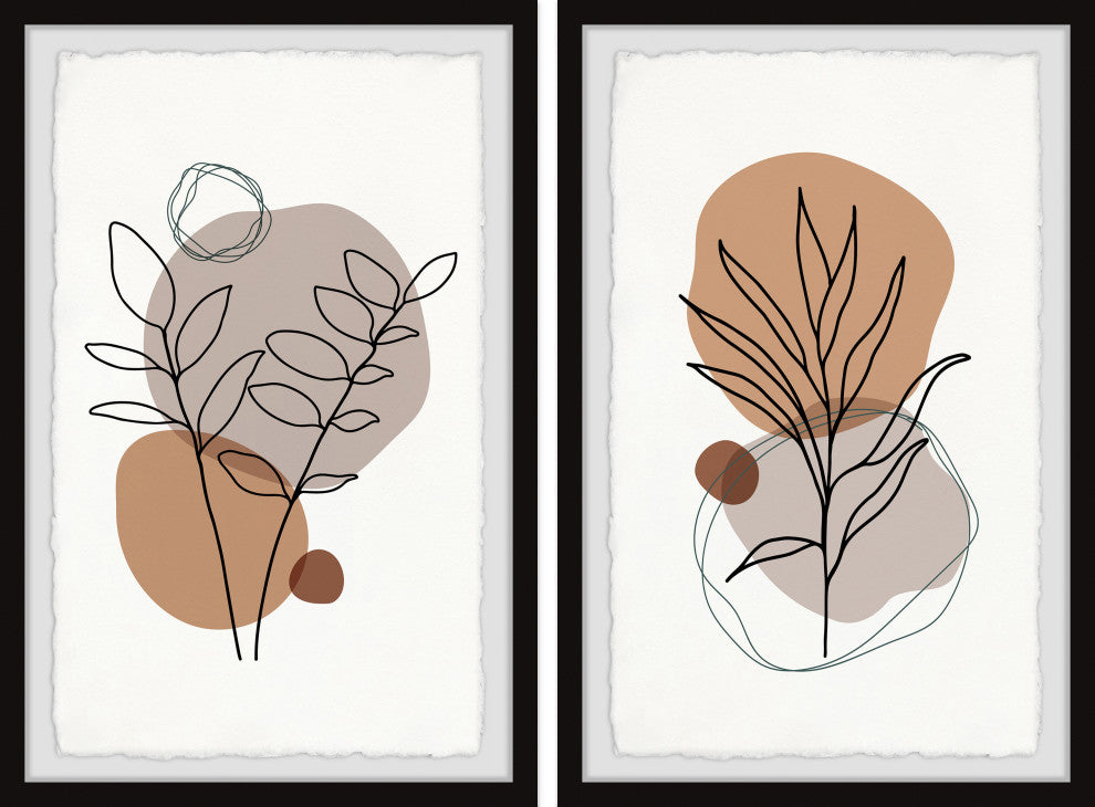 Growing on Boulders Diptych, 2-Piece Set, 16x24 Panels