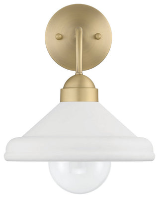 Brooks Matte White 10" Wall Sconce Barn Light with Bulb