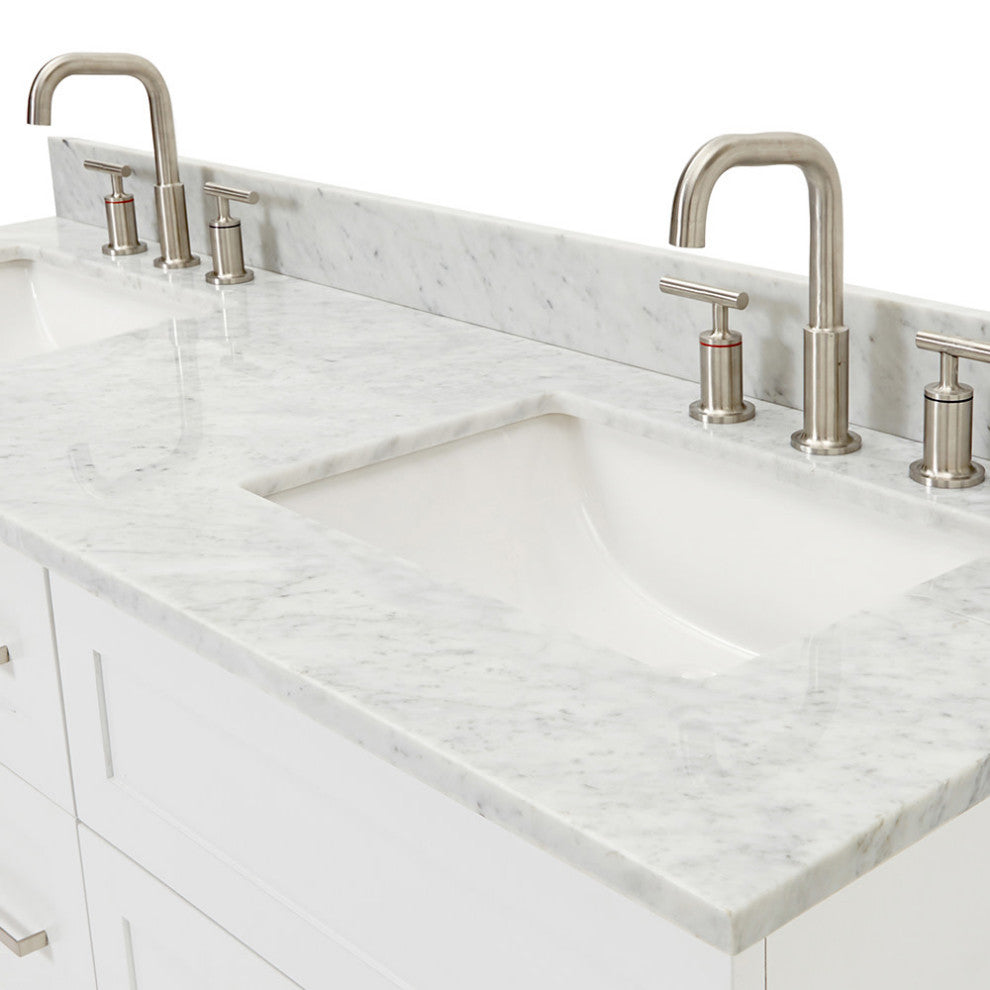 Ariel F061DCW2RVO Hamlet 61" - Black / Carrara White Top