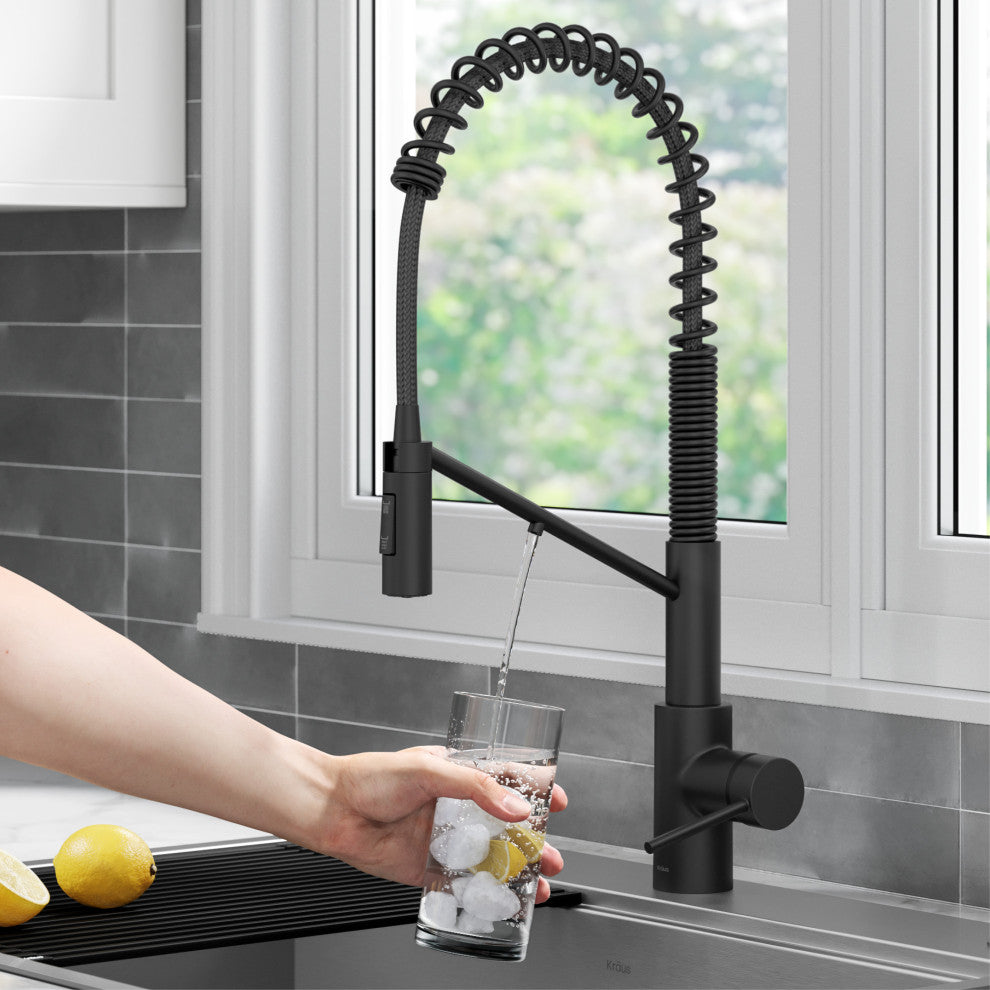 Oletto Commercial Pull-Down Filter Kitchen Faucet, MB
