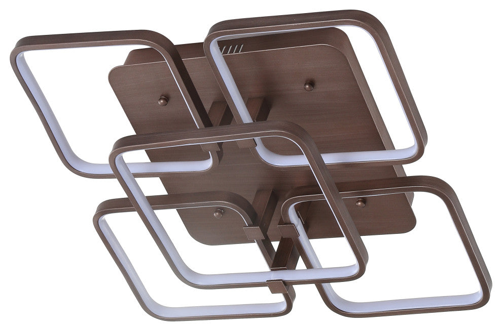 Sebastian 17.5" Integrated LED Flush Mount Ceiling Light, Coffee