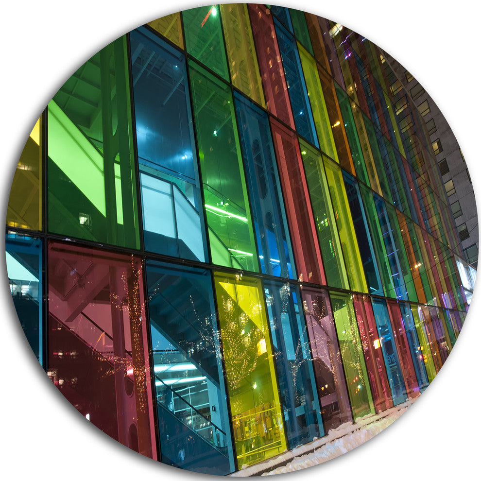 Palais Des Congress De Montreal, Modern Large Disc Metal Wall Art, 11"