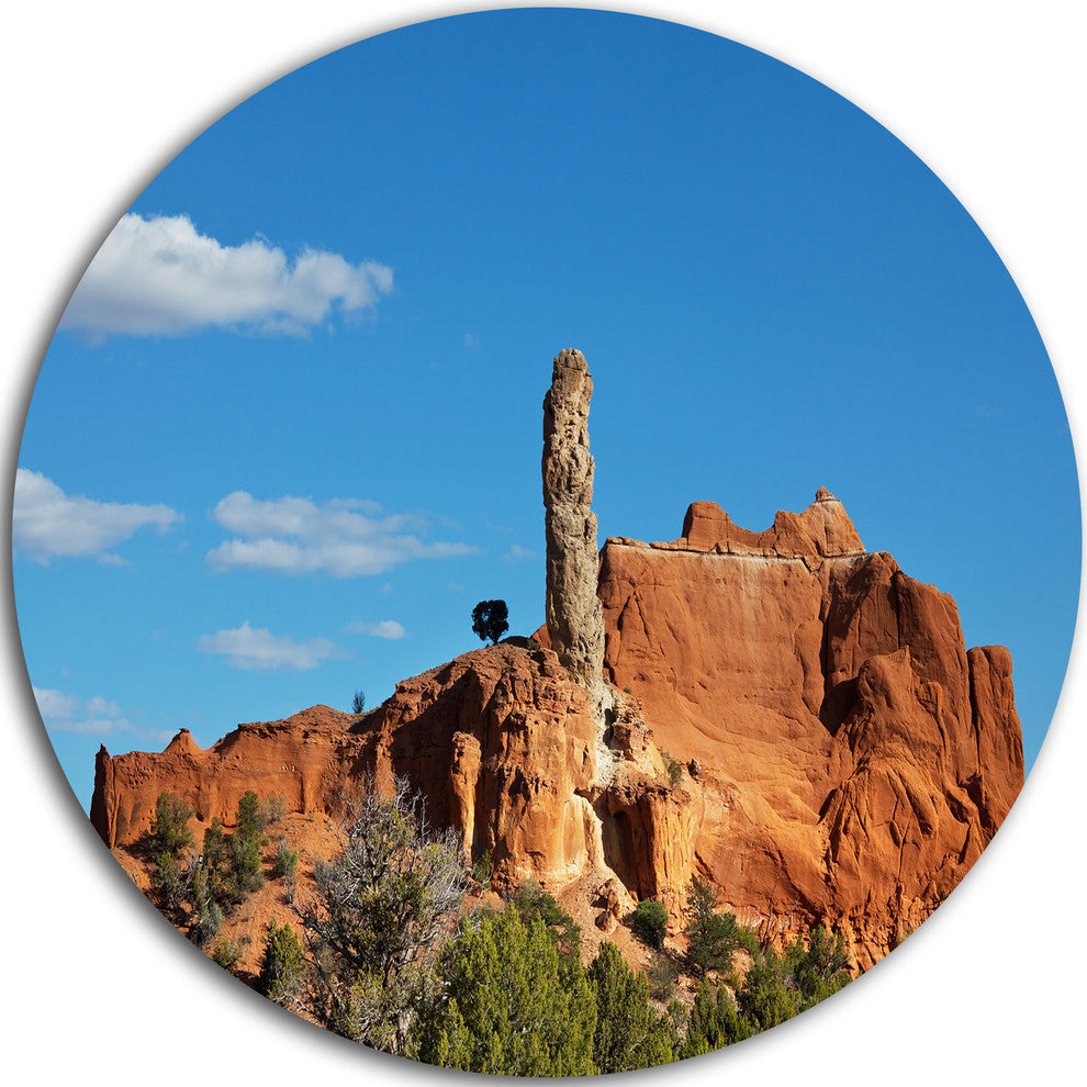 Kodachrome State Park Usa, Modern Landscape Round Metal Wall Art, 23"