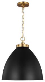 Generation Lighting, CP1301MBKBBS, Large Dome Pendant, Midnight Black
