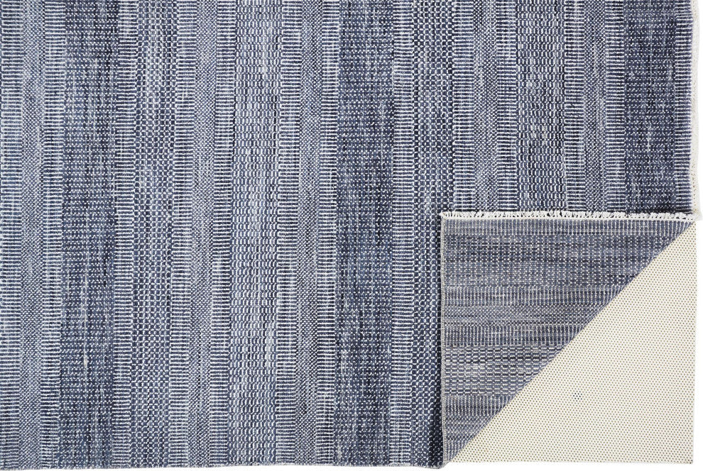 Weave & Wander Caldecott Navy/Silver 9'6"x13'6" Hand Knotted Area Rug