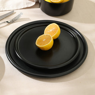 Stone Lain Eden Stoneware Dinner Plate Set of 4, Black