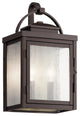 Kichler 59011RZ Two Light Outdoor Wall Mount, Rubbed Bronze Finish