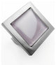 Wisteria Purple Crystal Glass Brushed Nickel Square Manor Knob