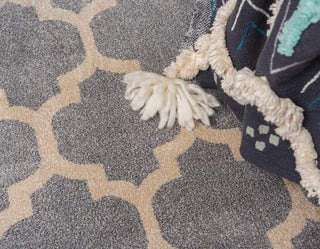 Rug Unique Loom Trellis Light Gray Rectangular 5' 0 x 8' 0