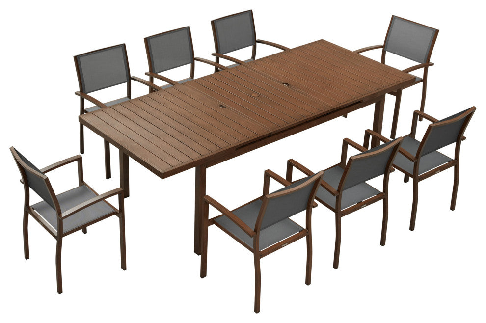 HIGOLD Carlo Outdoor Dining Chairs for 8 Persons, Aluminumï¼ˆSet of 8ï¼‰