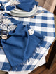 Navy Buffalo Check Tablecloth, 60"x104"