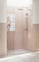 49"Wx78"H Frameless 3 Panel Inline Shower Door, Brushed Nickel