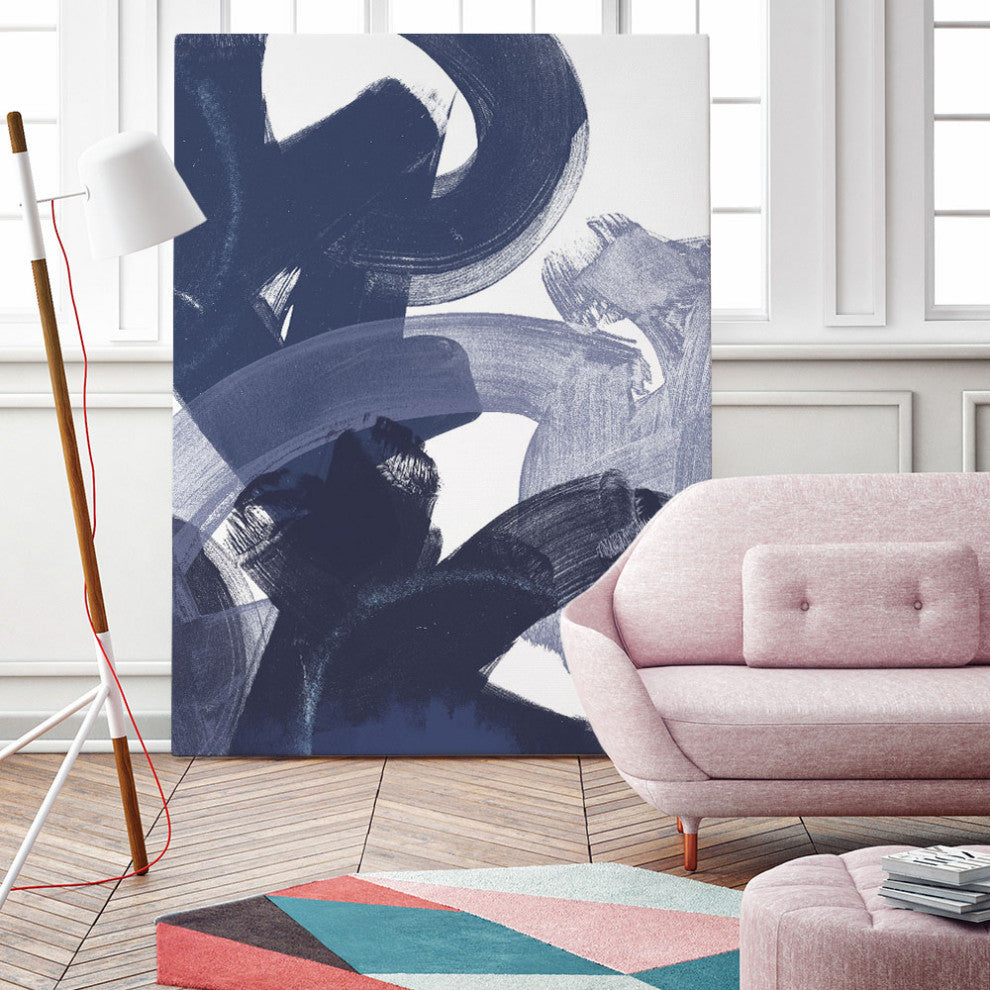 "Blue on Blue I" Fine Art Giant Canvas Print, 54"x72"