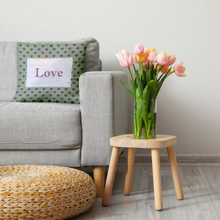 Love Decorative Throw Pillow, Fresh Green, 26"x 26"