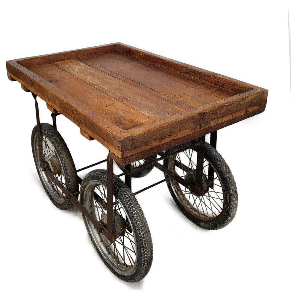 Consigned Vintage Motorbike Wheel Cart