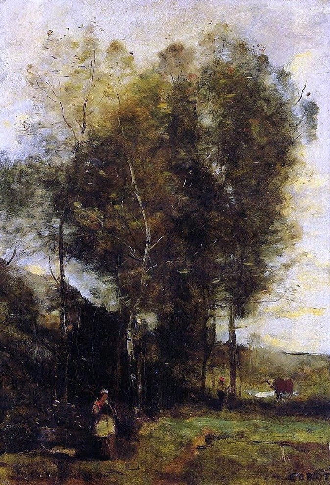 Jean-Baptiste-Camille Corot Cowherd in a Dell Wall Decal