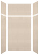 Transolid SaraMar 48"x36"x96" 6-Piece Shower Wall Kit, Cashew Velvet