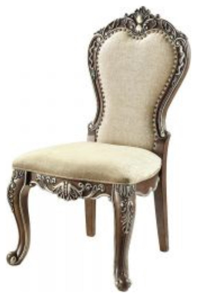 ACME Latisha Side Chair(Set-2), Antique Oak Finish