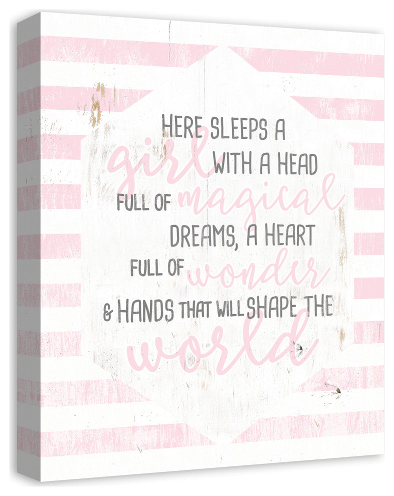 Here Sleeps A Girl 16x20 Canvas Wall Art