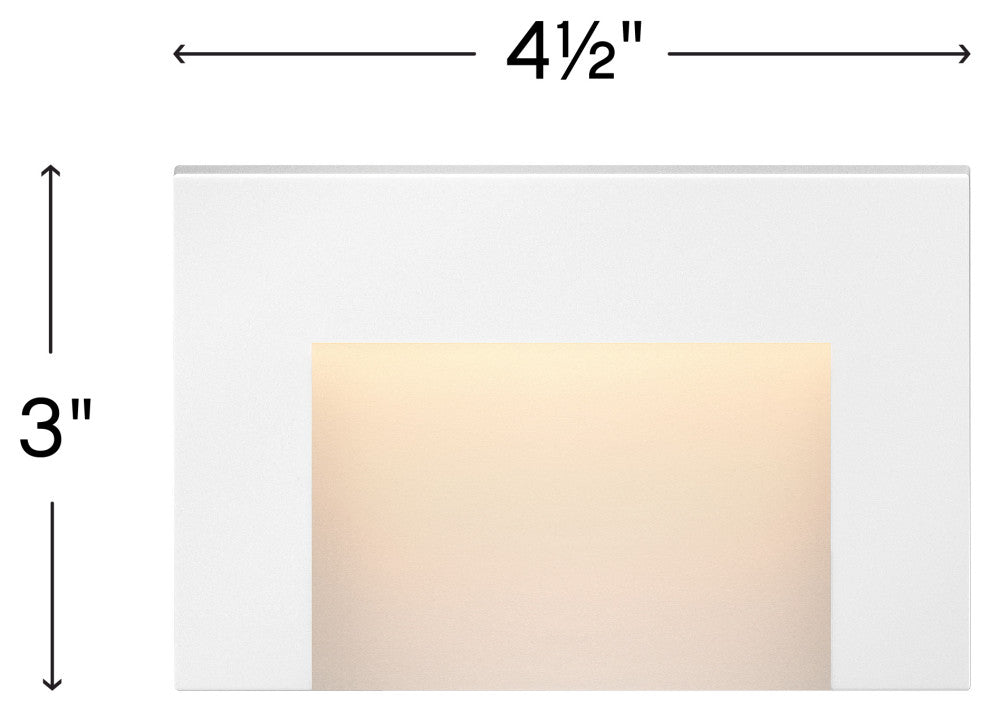 Hinkley Taper Landscape Light, Satin White, Horizontal Deck Sconce