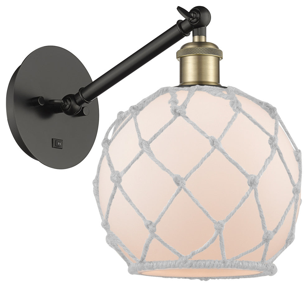 Innovations 317-1W-BAB-G121-8RW-LED 1-Light Sconce, Black Antique Brass