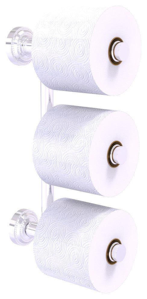 Dottingham 3 Roll Reserve Roll Toilet Paper Holder, Satin Chrome