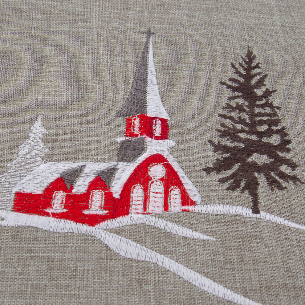 Christmas Scene 17-inch Throw Pillow